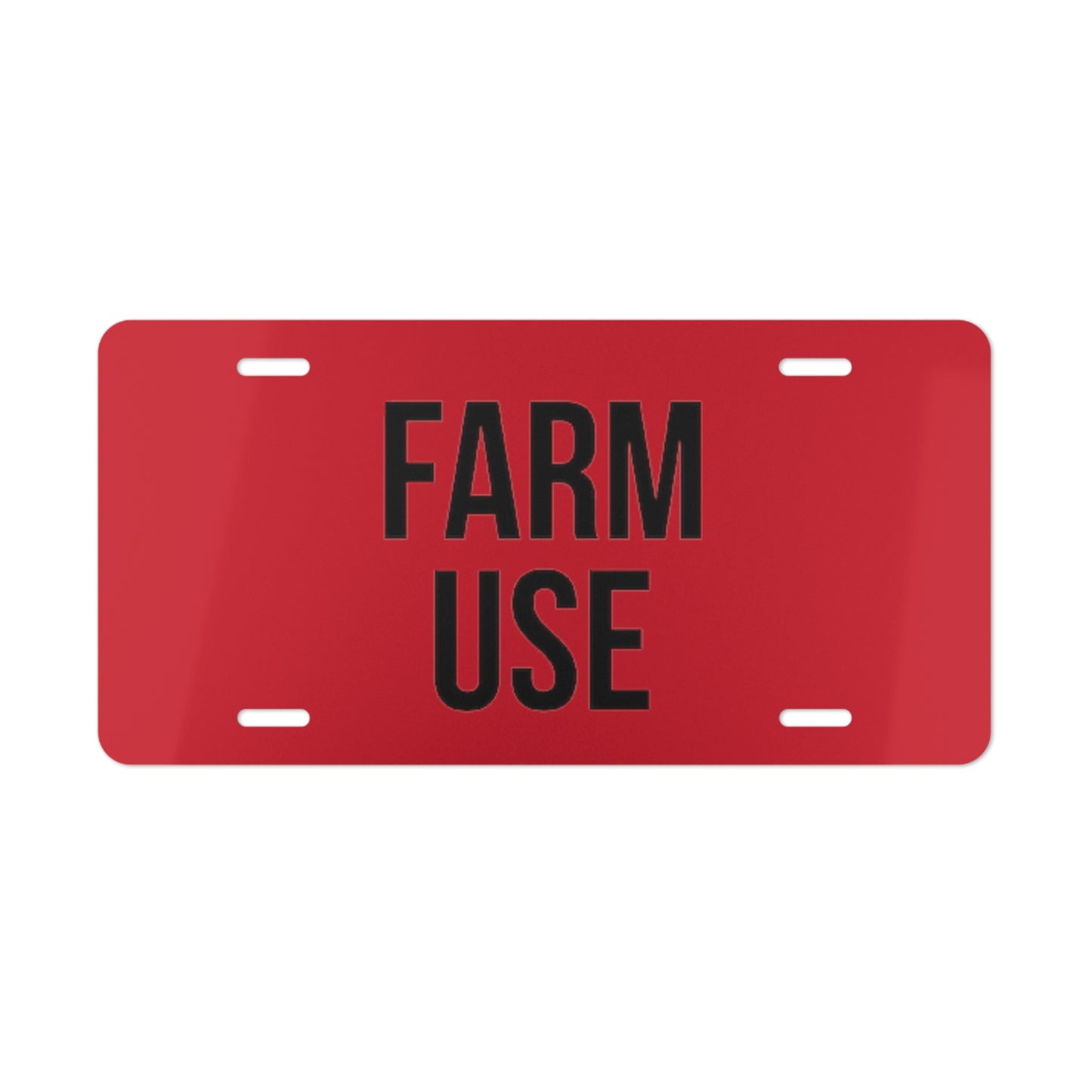 Farm Use Vanity Plate