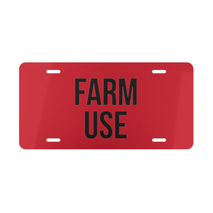 Farm Use Vanity Plate