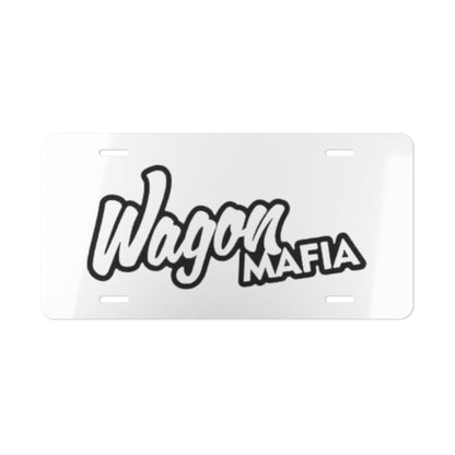 Wagon Mafia White Vanity Plate