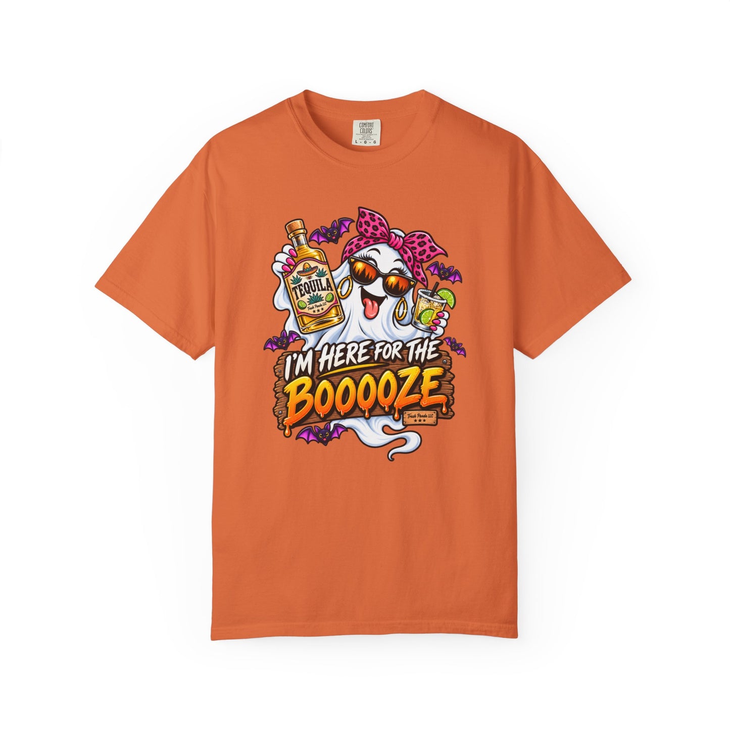 Here For The Booooze Tequila (Ladies) Comfort Colors T-shirt