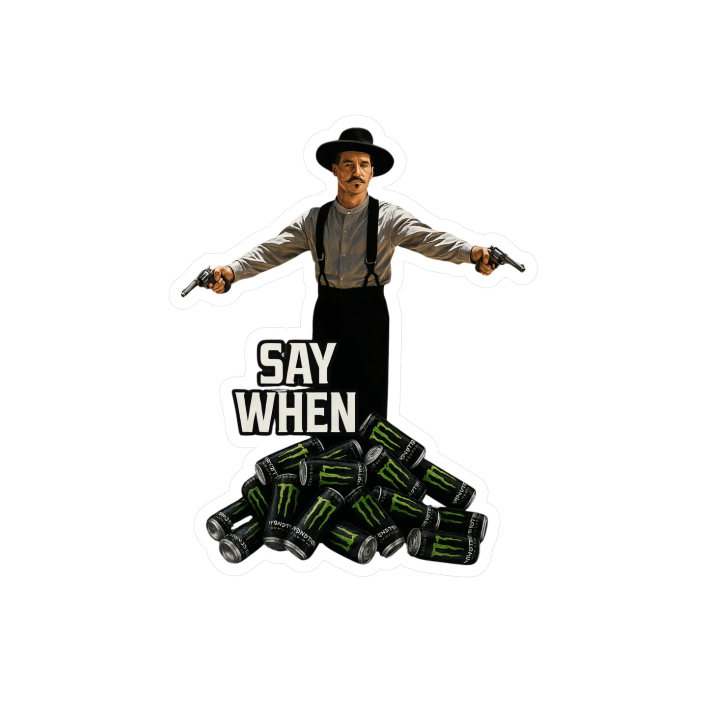 Say When Doc Holiday Monster Vinyl Decal