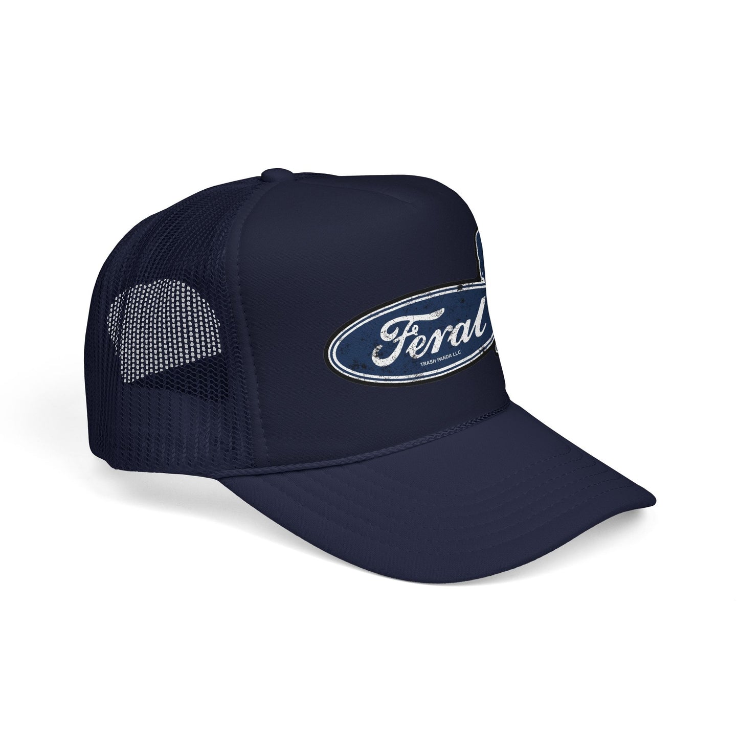 Feral Blue Oval Foam Trucker Hat (Printed)