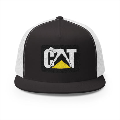 Cat Girl Embroidered 5 Panel Trucker Cap