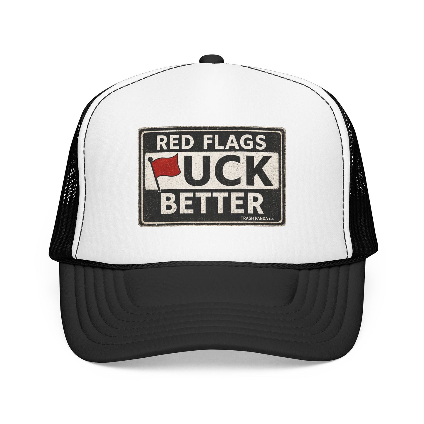 Red Flags F Better Foam Trucker Hat (Printed)