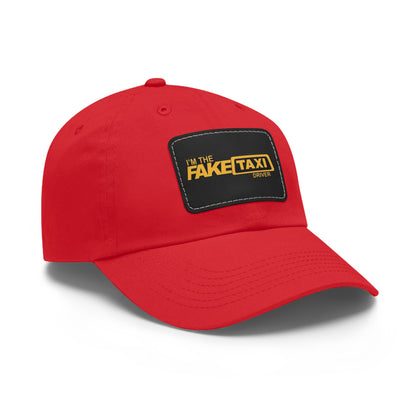 Fake Taxi Driver Hat with Leather Patch (Rectangle)