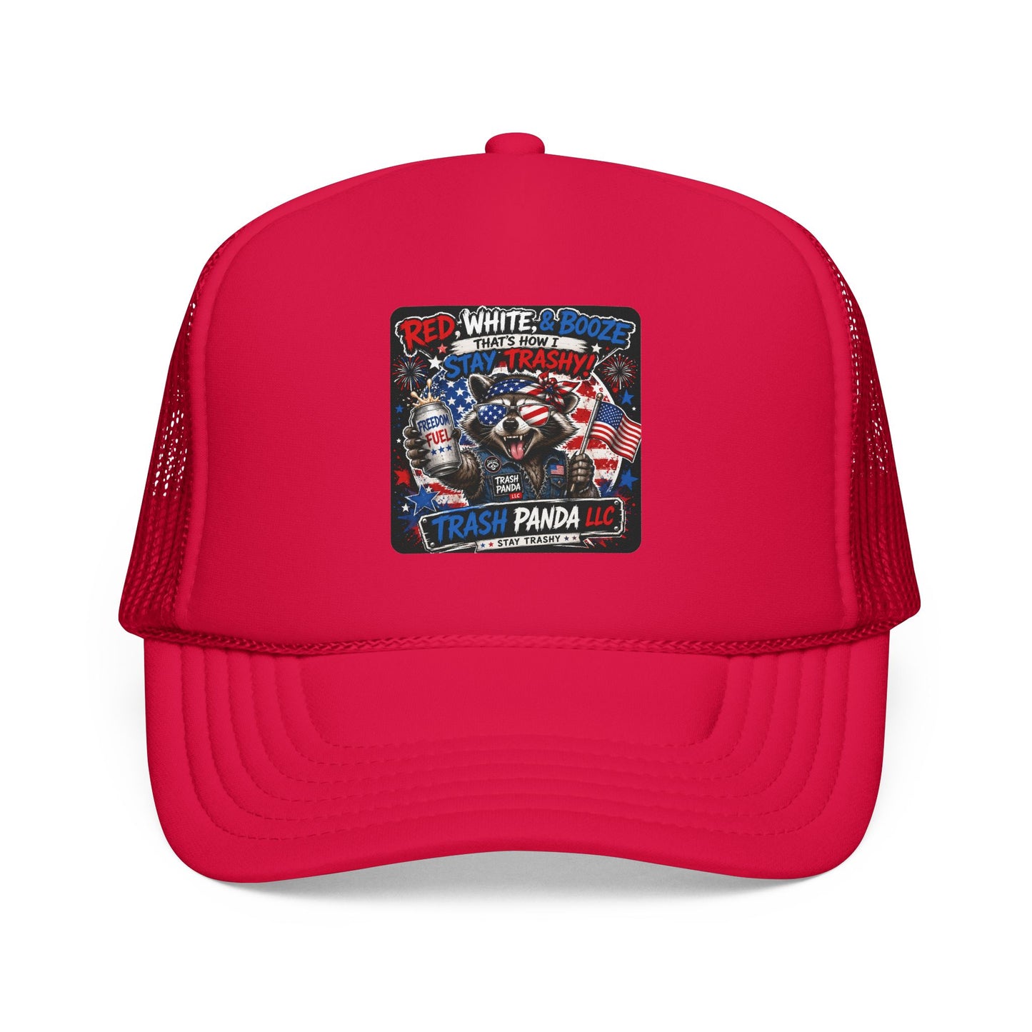 Red White & Booze Foam Trucker Hat (Printed)