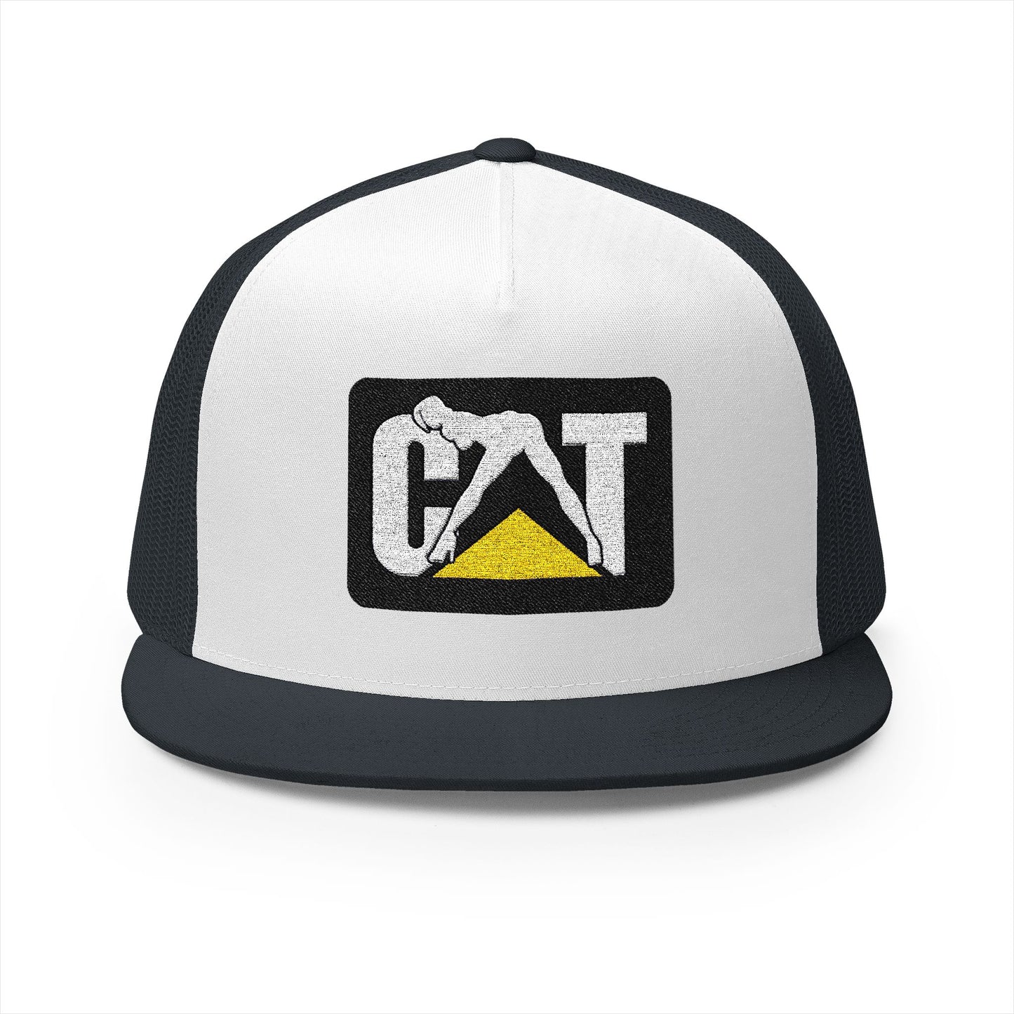 Cat Girl Embroidered 5 Panel Trucker Cap