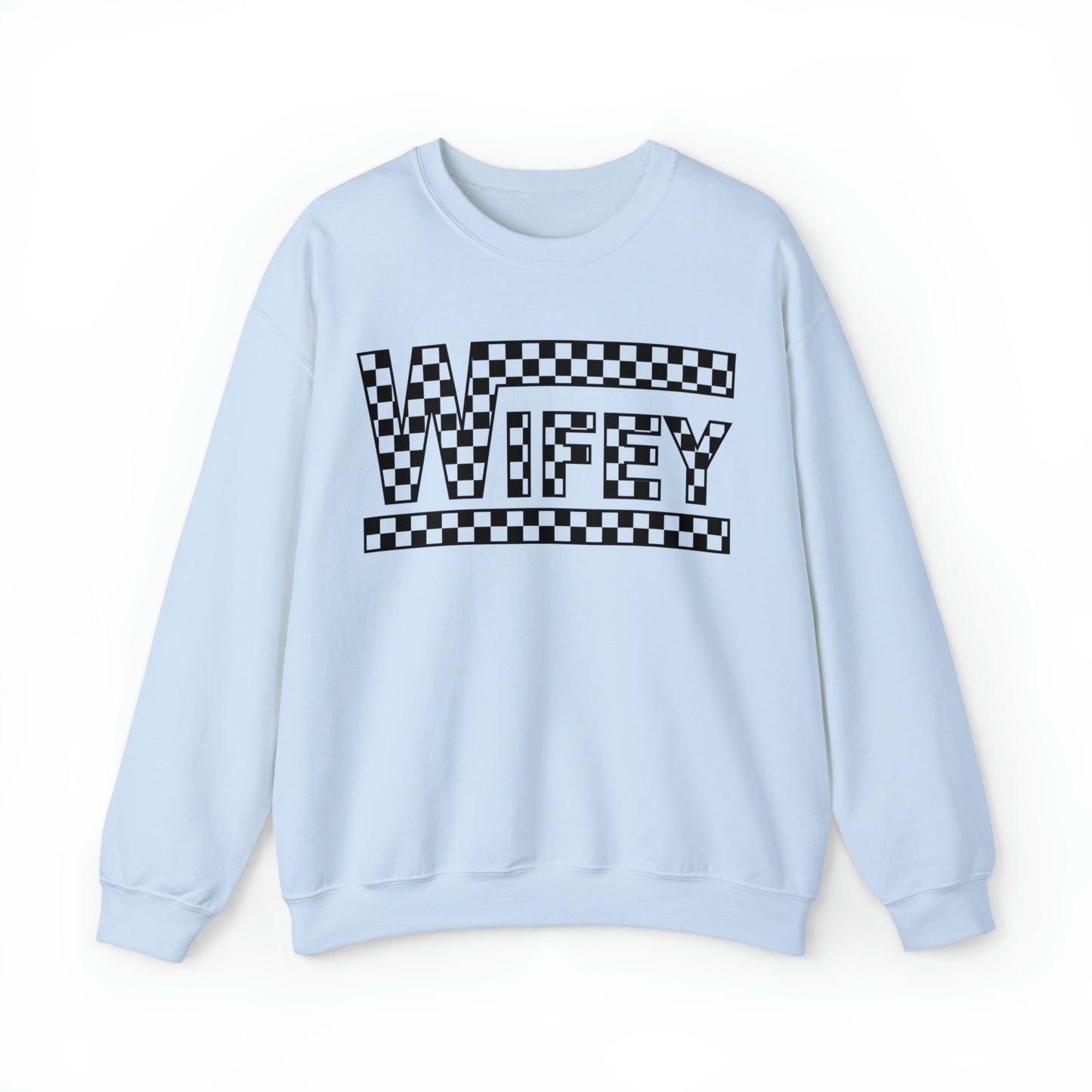 Checkered Wifey Unisex Heavy Blend™ Crewneck Sweatshirt