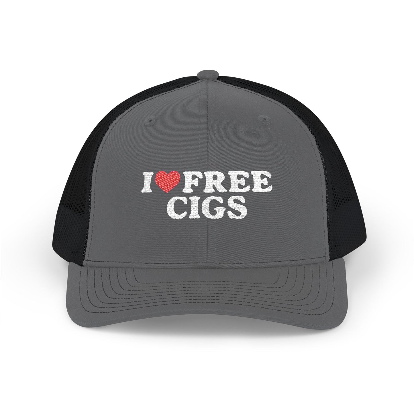 I Heart Free Cigs Richardson 112 Snapback Trucker Cap