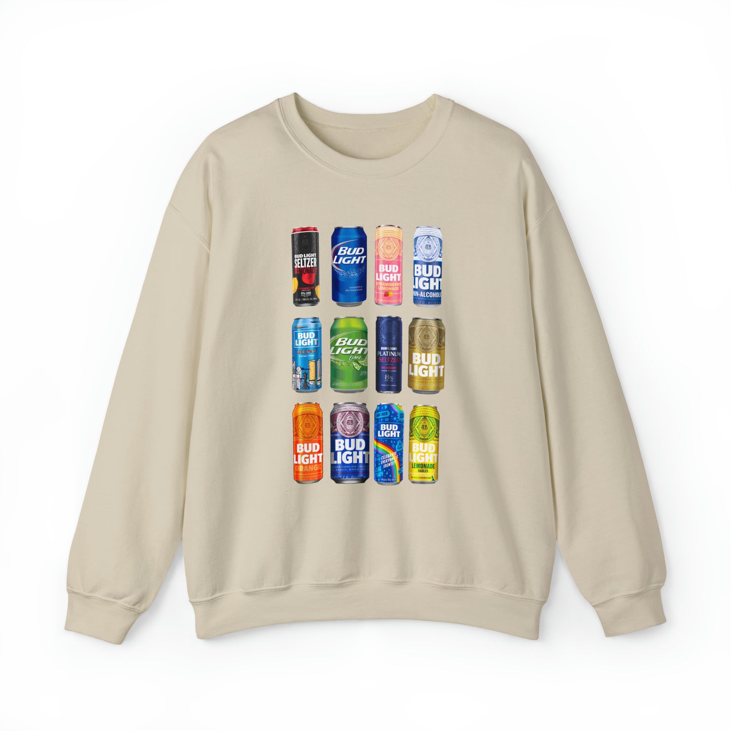 Bud Light Cans Sweatshirt Unisex Heavy Blend™ Crewneck Sweatshirt