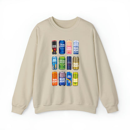 Bud Light Cans Sweatshirt Unisex Heavy Blend™ Crewneck Sweatshirt