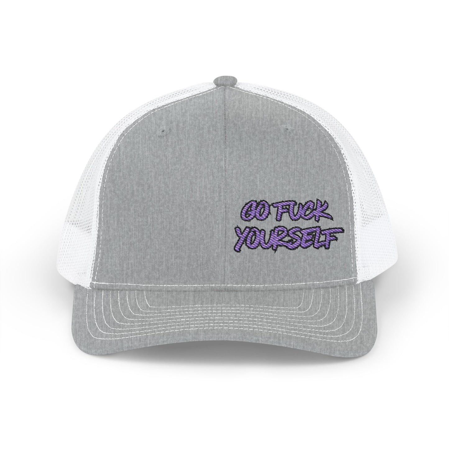 Go F Yourself (PURPLE) Richardson 112 Snapback Trucker Cap