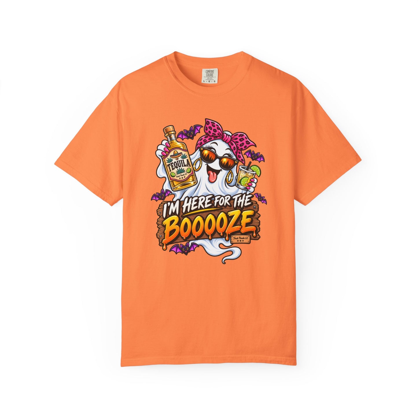 Here For The Booooze Tequila (Ladies) Comfort Colors T-shirt