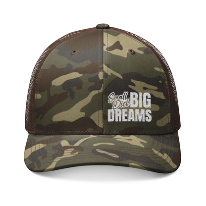 Small D Big Dreams Camouflage Trucker Hat (Embroidery)