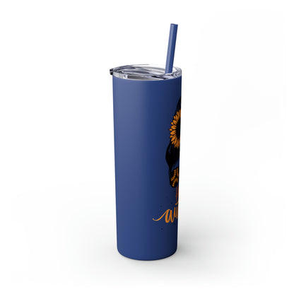 Hello Autumn Skinny Tumbler with Straw, 20oz