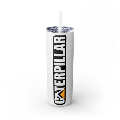 Caterpillar Girl Skinny Tumbler with Straw, 20oz