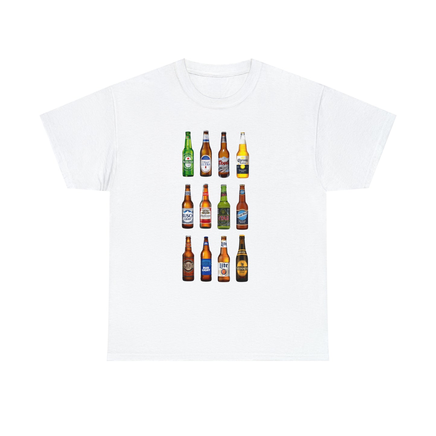 Beer Bottles Unisex Heavy Cotton Tee