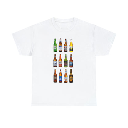 Beer Bottles Unisex Heavy Cotton Tee