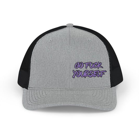 Go F Yourself (PURPLE) Richardson 112 Snapback Trucker Cap