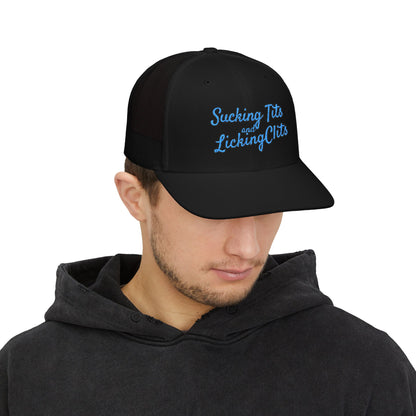 Sucking Ts and Licking Cs (Blue Thread) Richardson 112 Snapback Trucker Cap