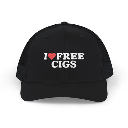 I Heart Free Cigs Richardson 112 Snapback Trucker Cap
