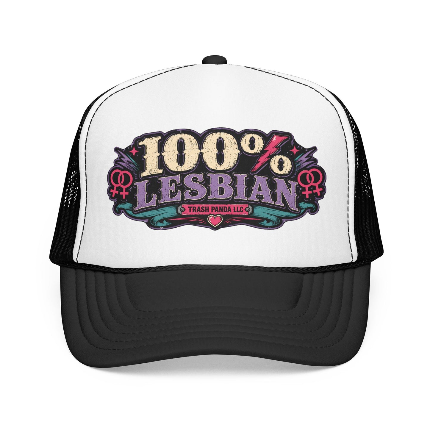 100% Lesbian Foam Trucker Hat (Printed)