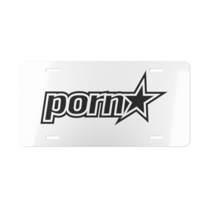 P*rn Star White Vanity Plate