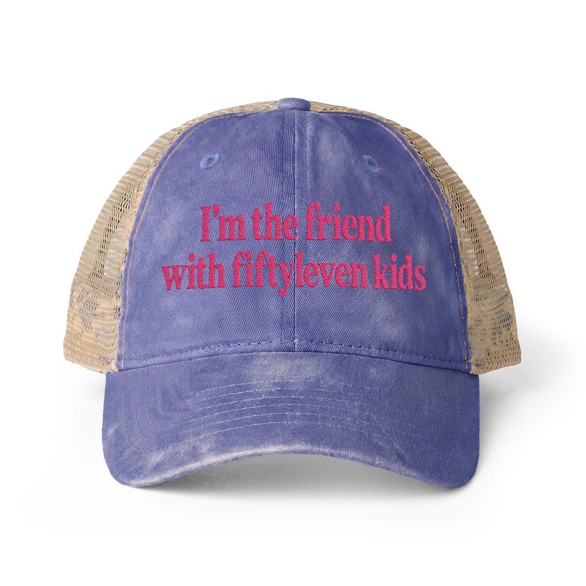 Fiftyleven Kids Women's Washed Mesh-Back Cap (Embroidery)
