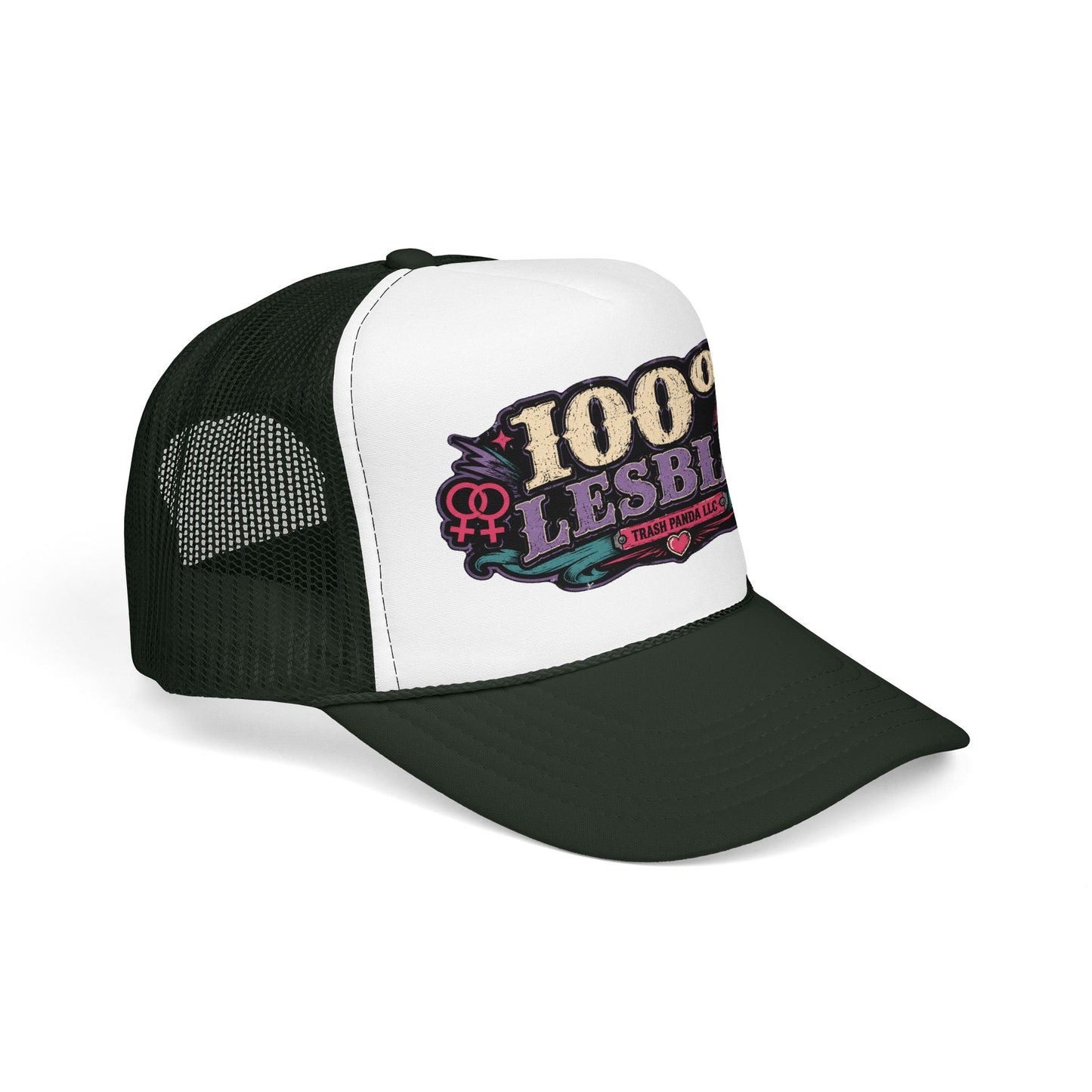 100% Lesbian Foam Trucker Hat (Printed)