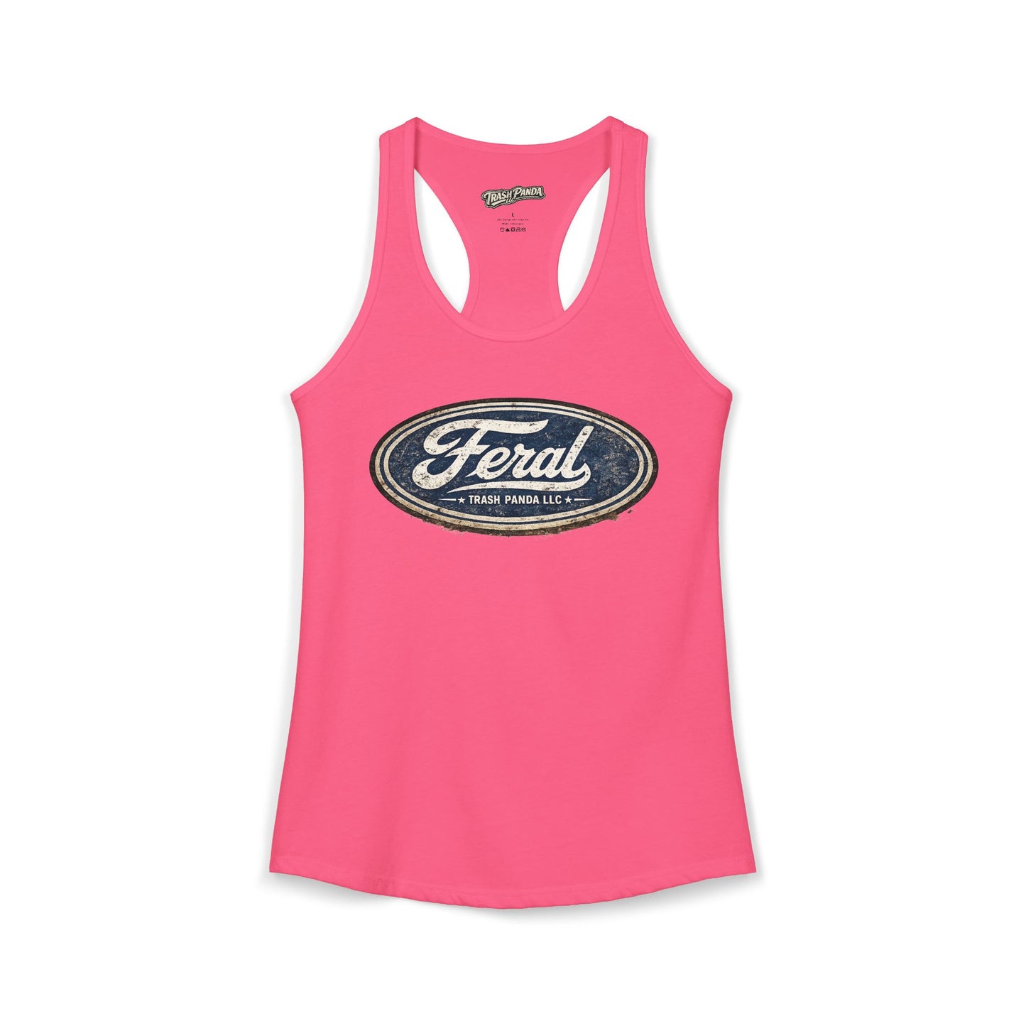 Feral Blue Oval Women's Ideal Racerback Tank