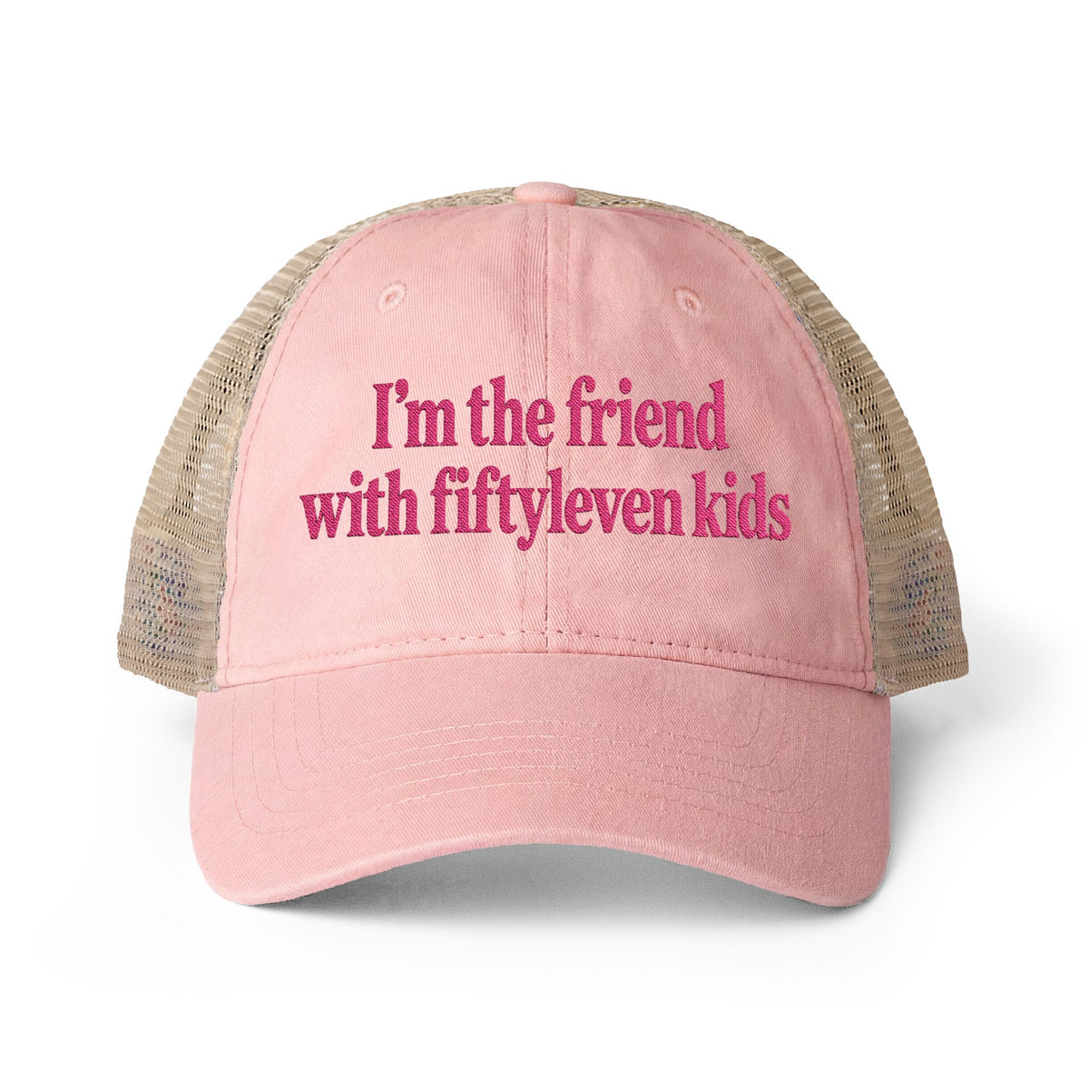Fiftyleven Kids Women's Washed Mesh-Back Cap (Embroidery)