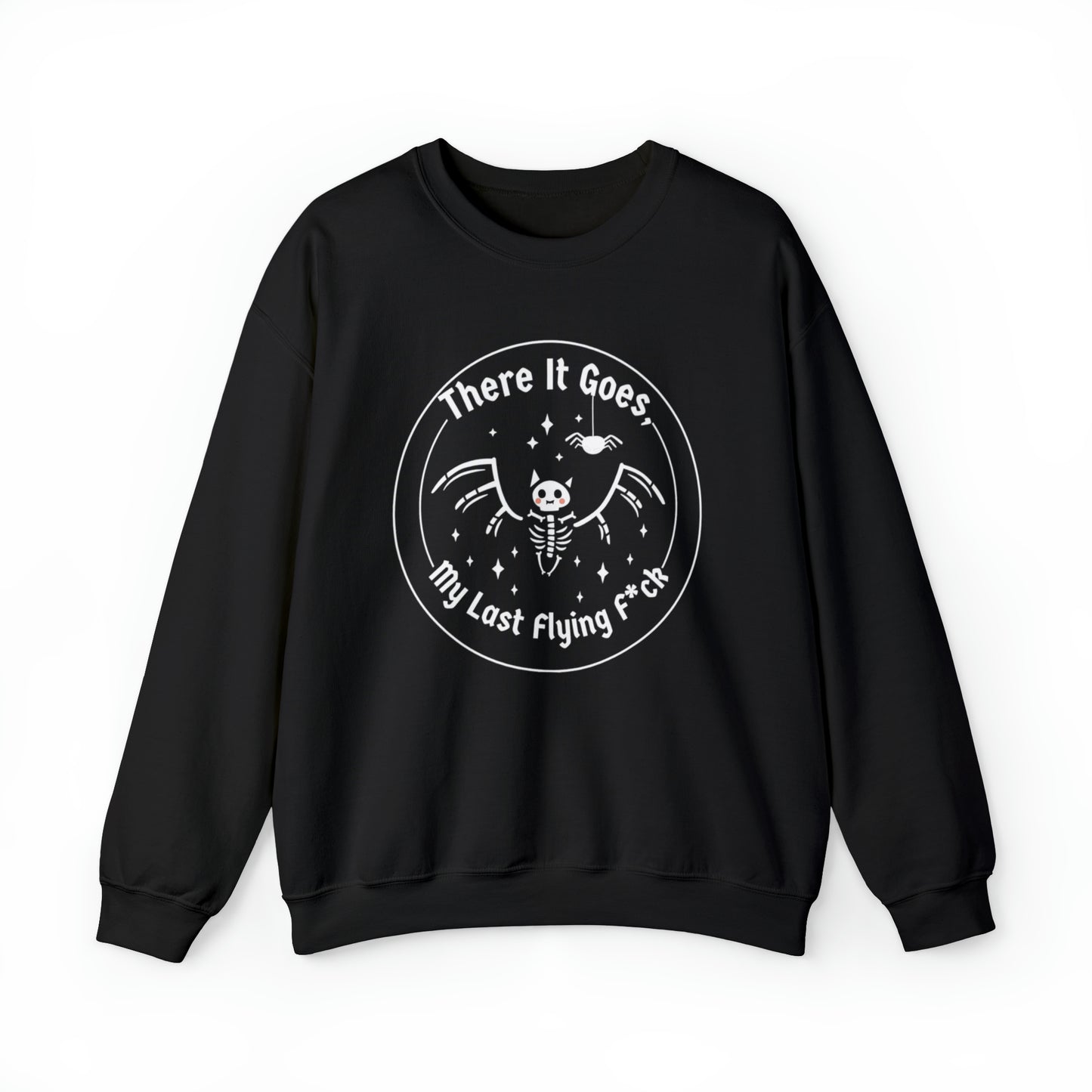 Last Flying F*ck Bat & Spider Sweatshirt Unisex Heavy Blend™ Crewneck Sweatshirt