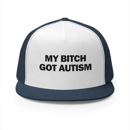 My B Got Autism 5 Panel Trucker Cap (Embroidery)