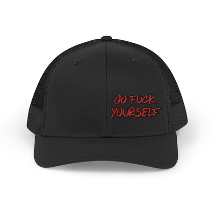 Go F Yourself (RED) Richardson 112 Snapback Trucker Cap