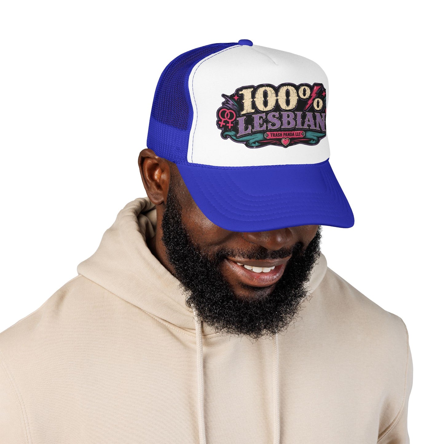 100% Lesbian Foam Trucker Hat (Printed)