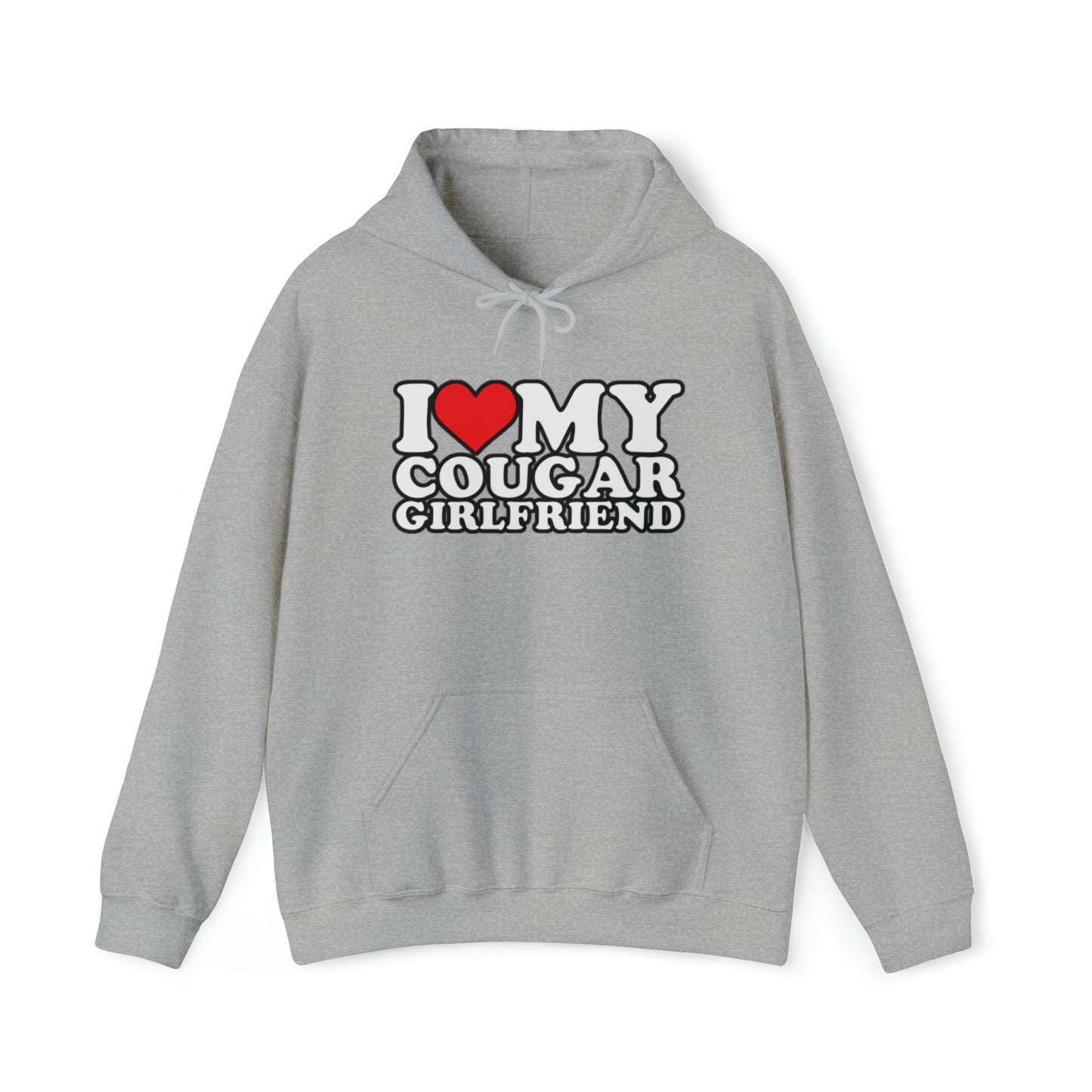 I Heart My Cougar Girlfriend Unisex Heavy Blend™ Hooded Sweatshirt