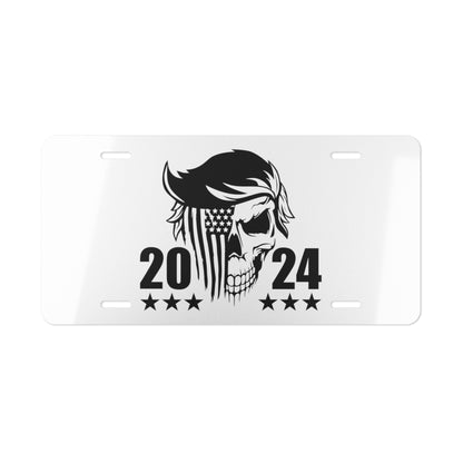 Trump Skull 2024 White Vanity Plate