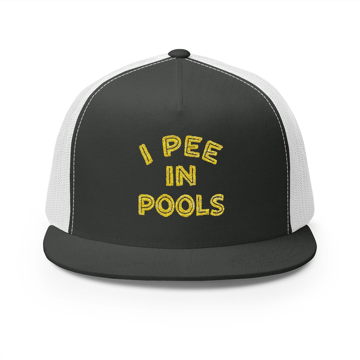 Pee In Pools 5 Panel Trucker Cap (Embroidery)