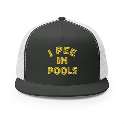 Pee In Pools 5 Panel Trucker Cap (Embroidery)