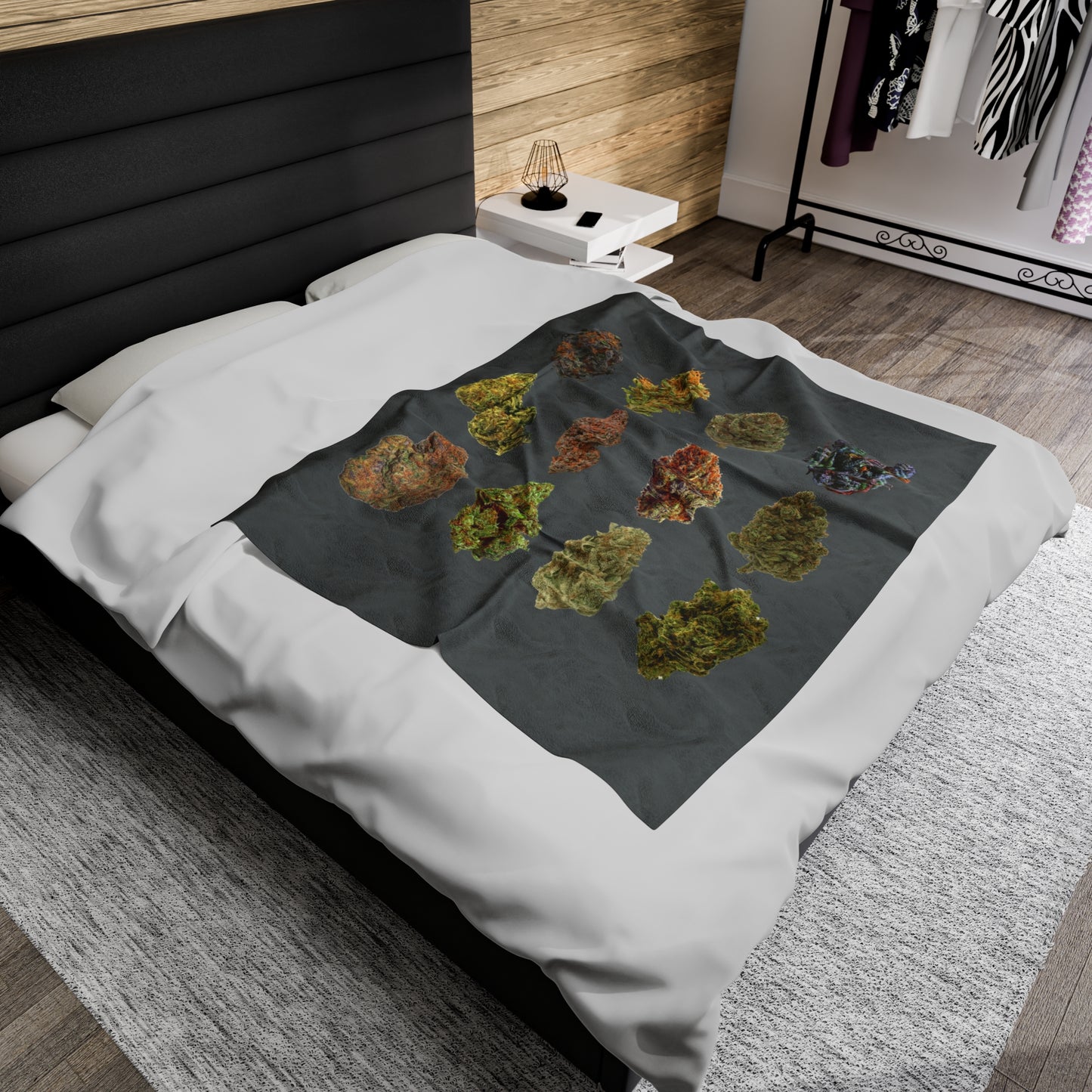 Weed Nugs Velveteen Plush Blanket