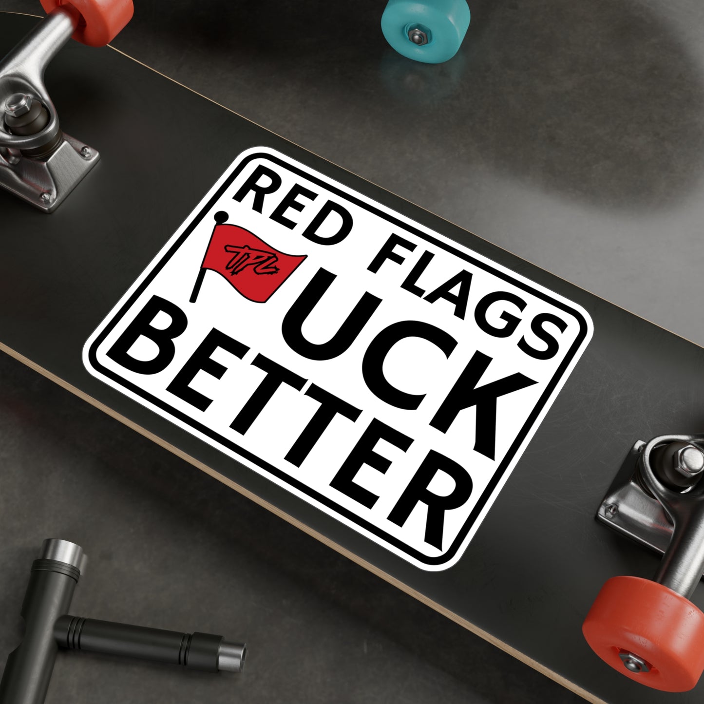 Red Flags Kiss-Cut Vinyl Decal