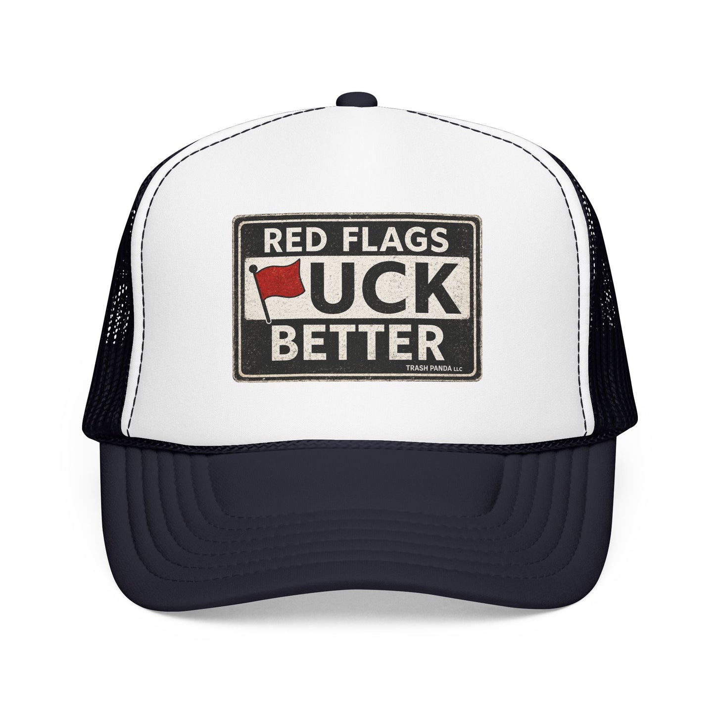 Red Flags F Better Foam Trucker Hat (Printed)