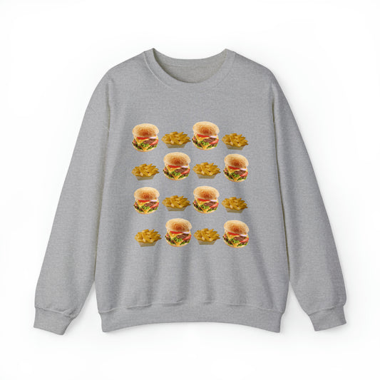 Burger & Fries Sweatshirt Unisex Heavy Blend™ Crewneck Sweatshirt