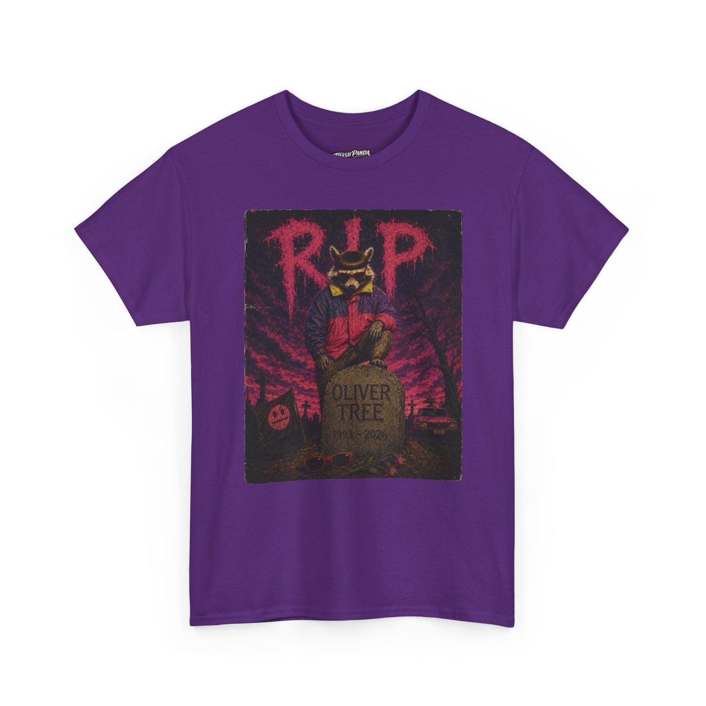 RIP Oliver T Trash Panda Tribute Unisex Heavy Cotton Tee