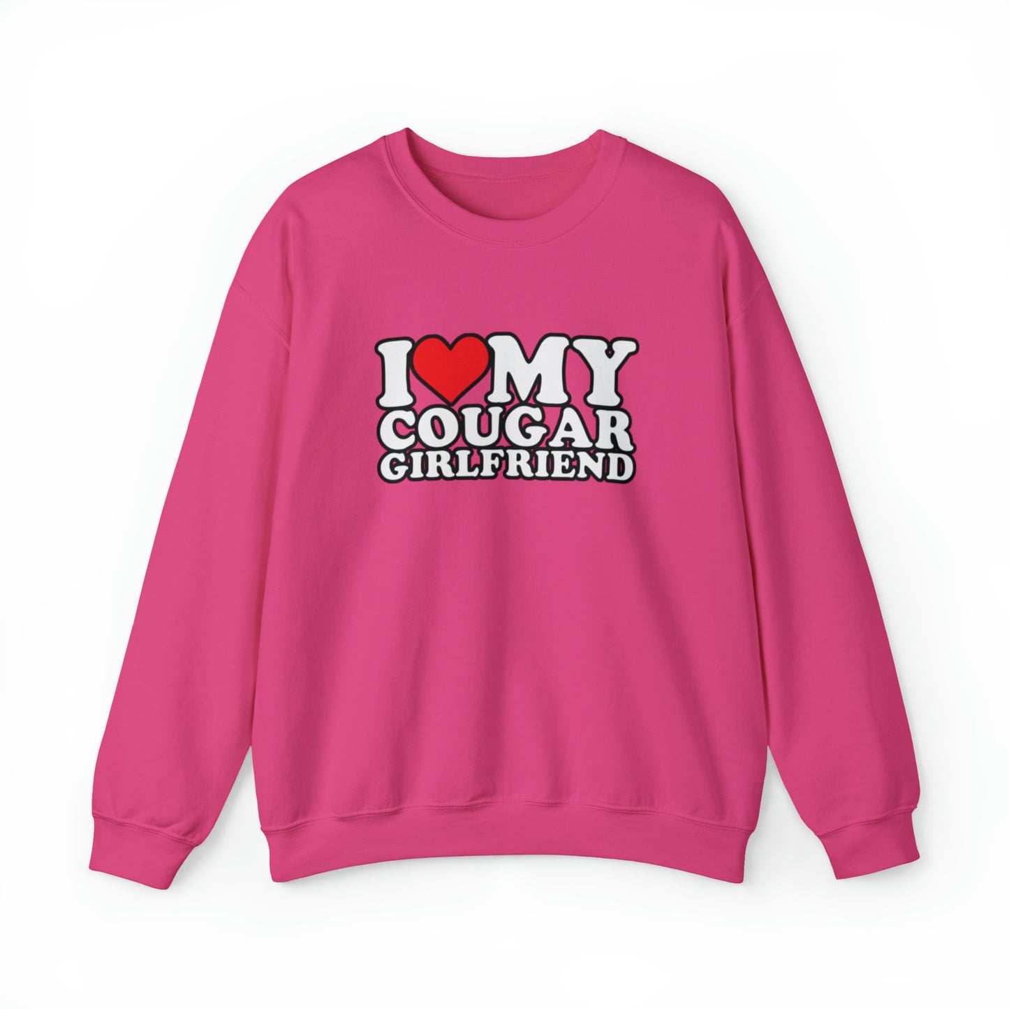 I Heart My Cougar Girlfriend Sweatshirt Unisex Heavy Blend™ Crewneck Sweatshirt