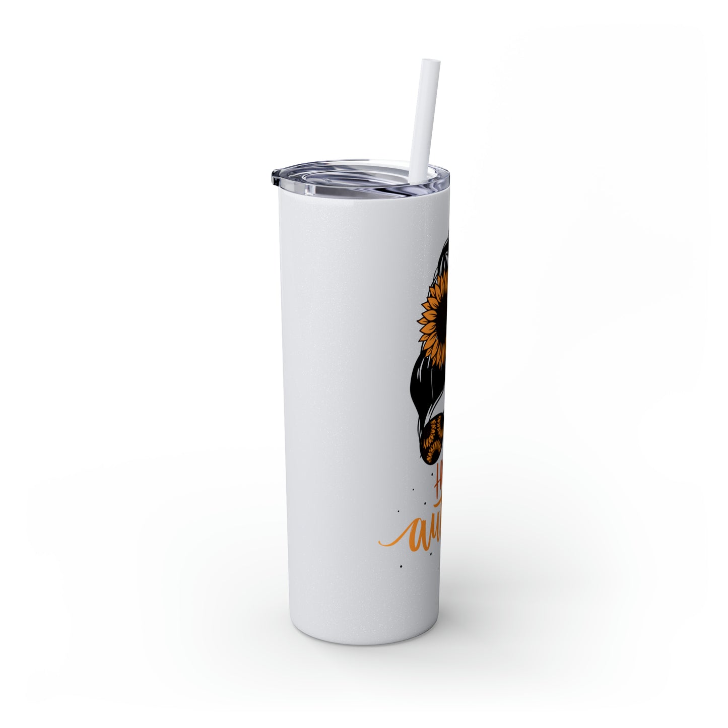 Hello Autumn Skinny Tumbler with Straw, 20oz