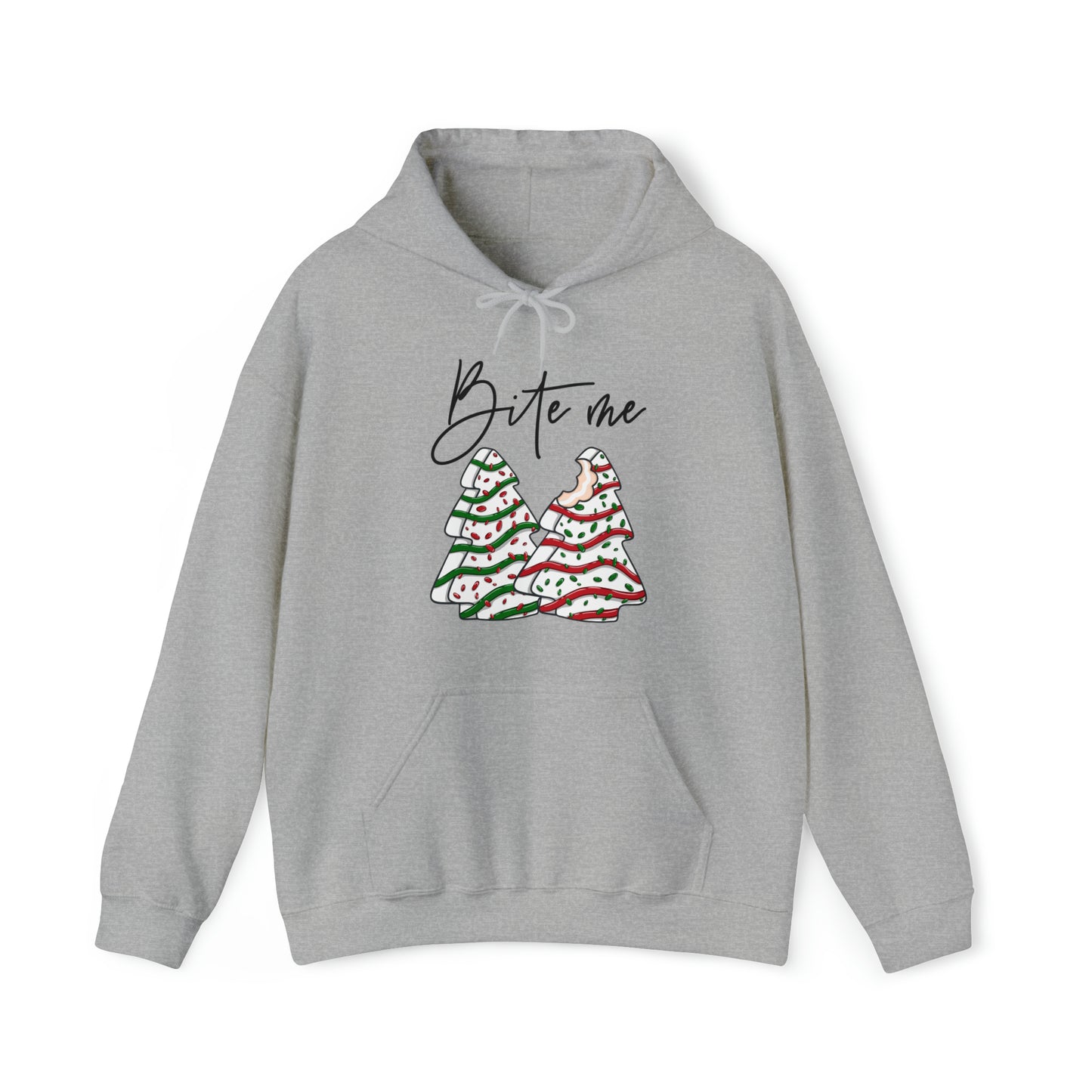 Bite Me Christmas Tree Cake Unisex Heavy Blend™ Hooded Sweatshirt