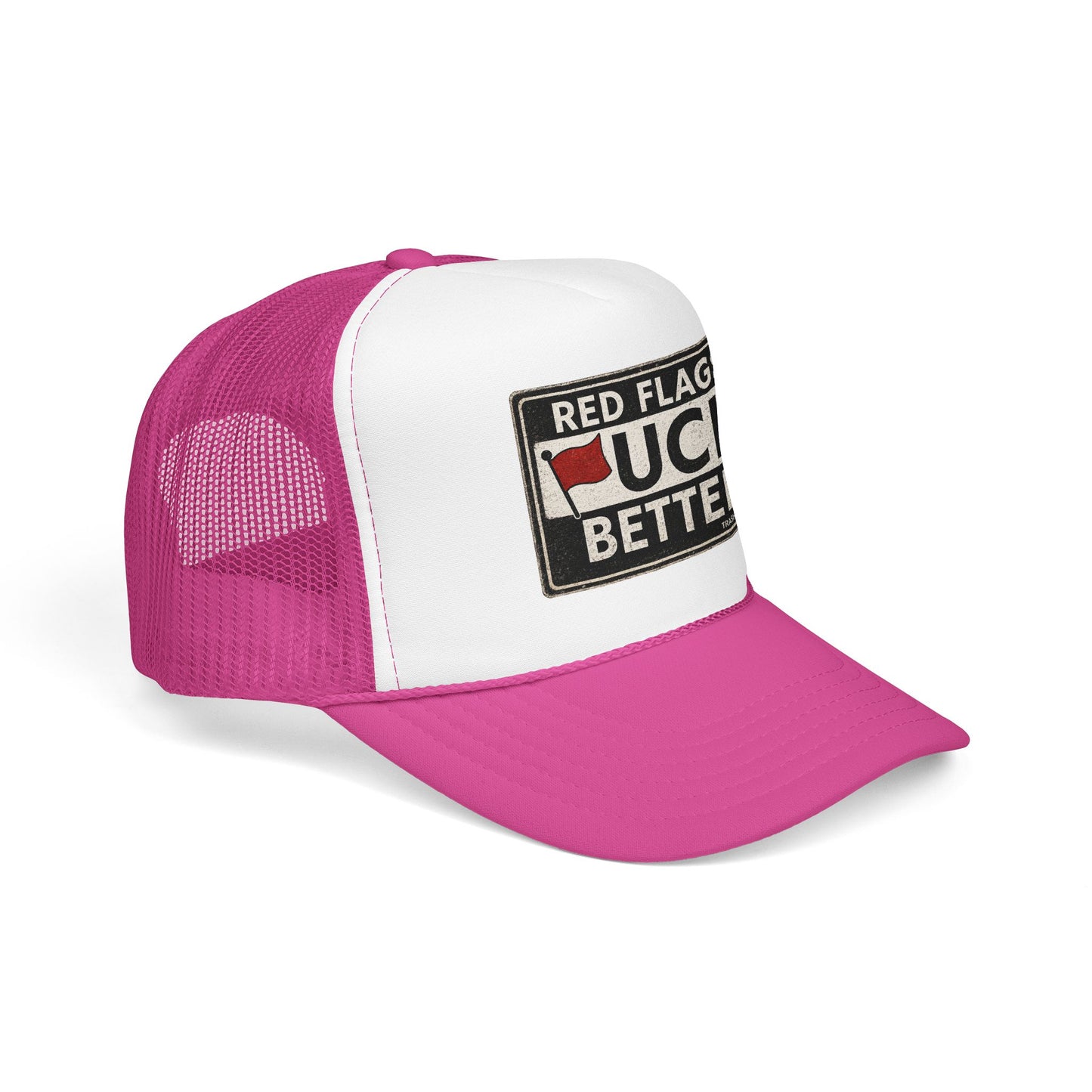 Red Flags F Better Foam Trucker Hat (Printed)