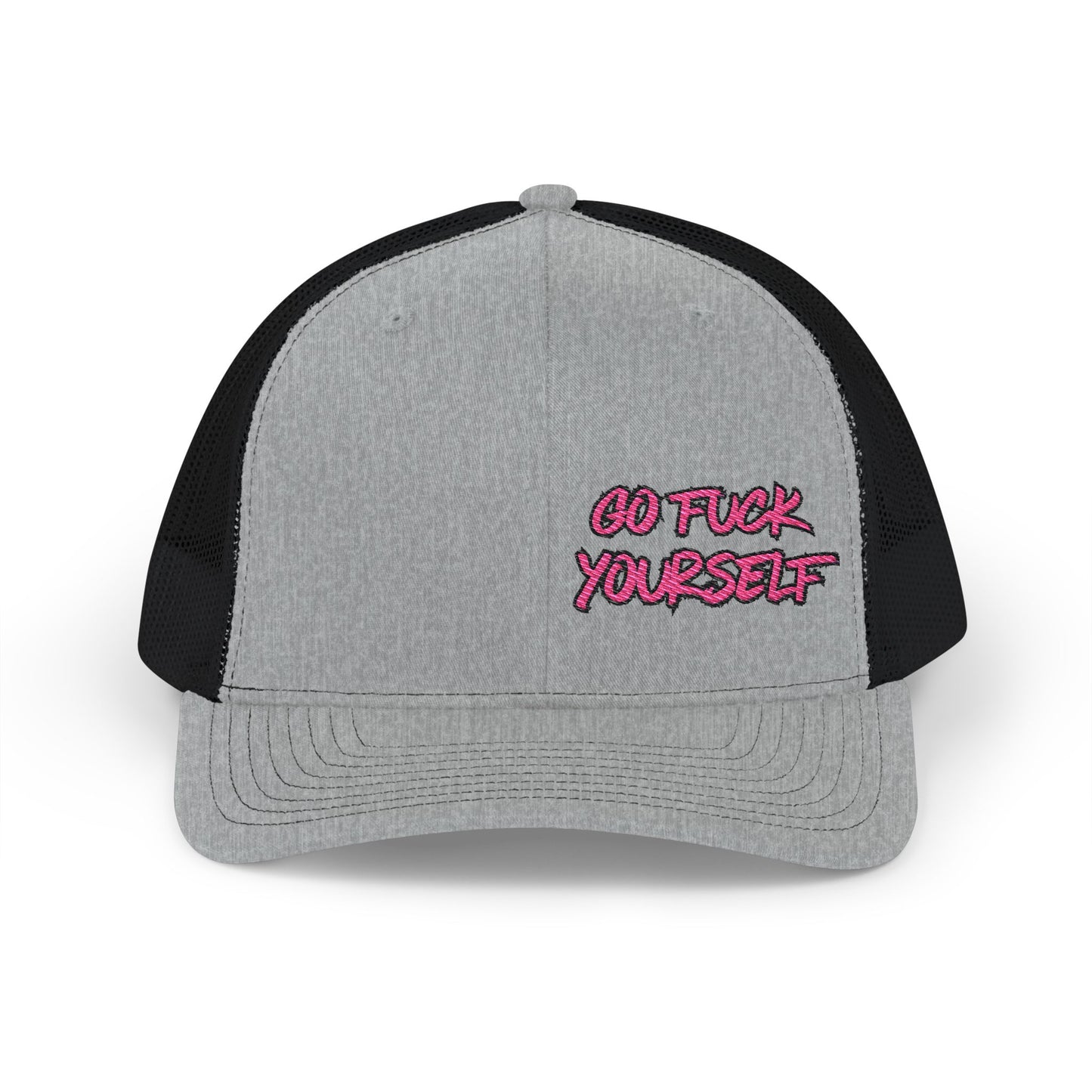 Go F Yourself (PINK) Richardson 112 Snapback Trucker Cap