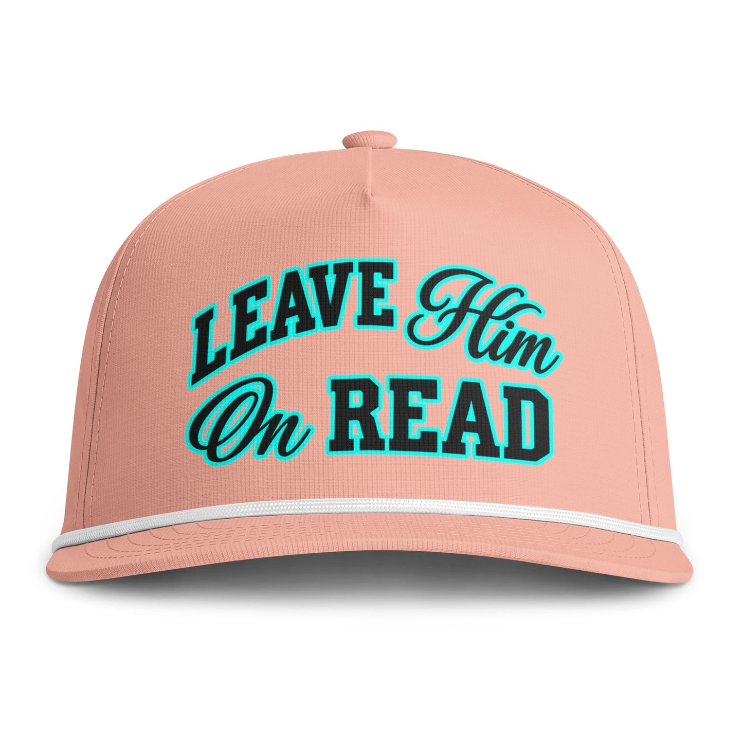Leave Him On Read Sunwashed Rope Cap (Printed)